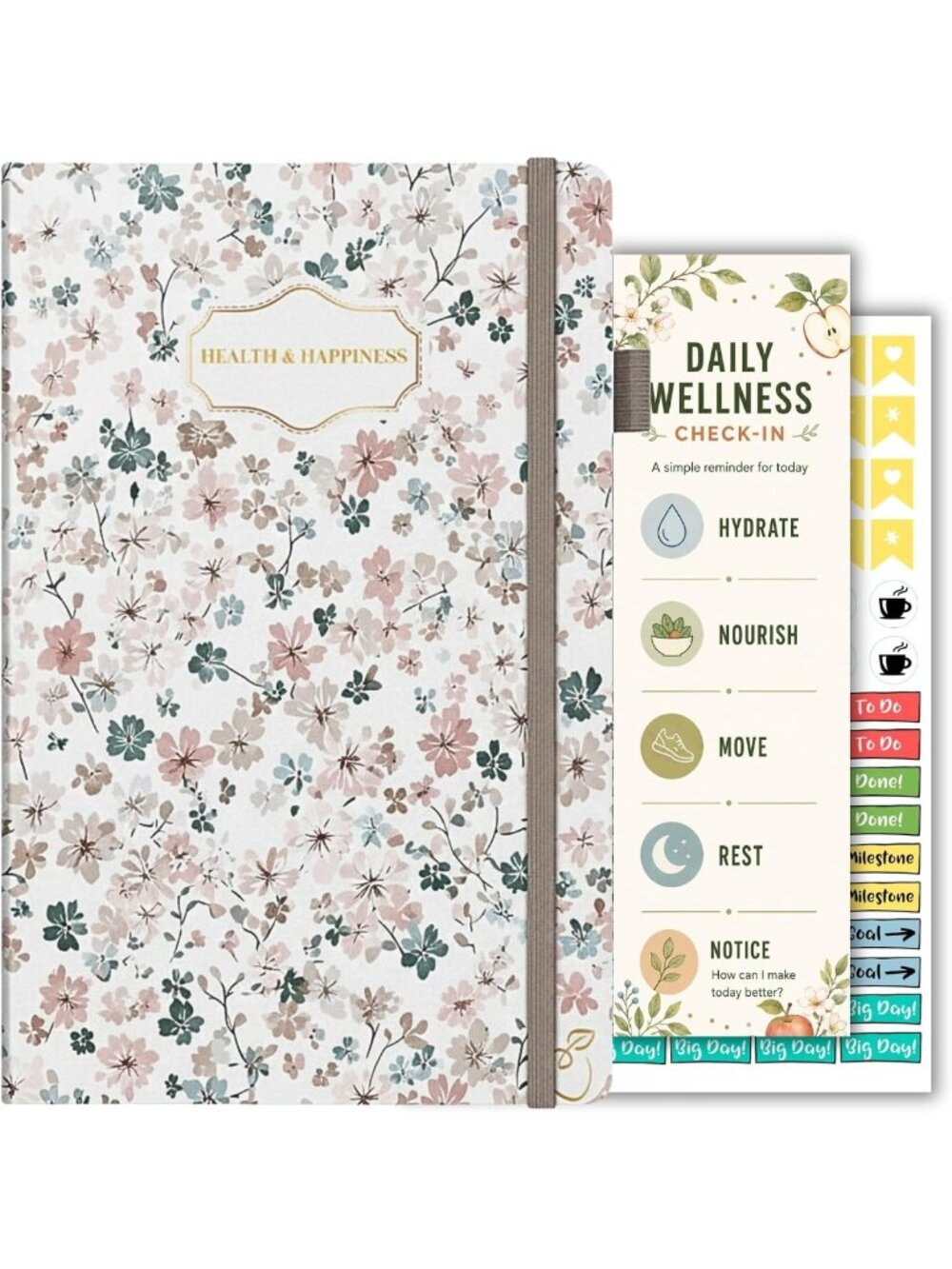 Life & Apples Wellness Journal, Food Diary & Fitness Planner, Bloom